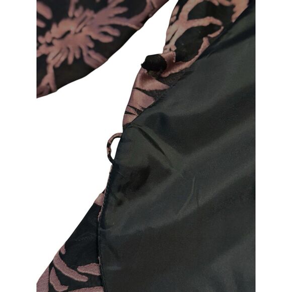 Vintage ALEX EVENINGS Wrap Bolero Style Jacket Black/Floral Women's Size… - Picture 6 of 11